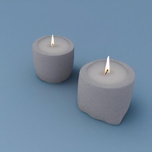 Image of Concrete Candle Holders in comic style