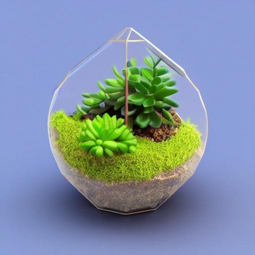 Image of Succulent Terrarium in comic style